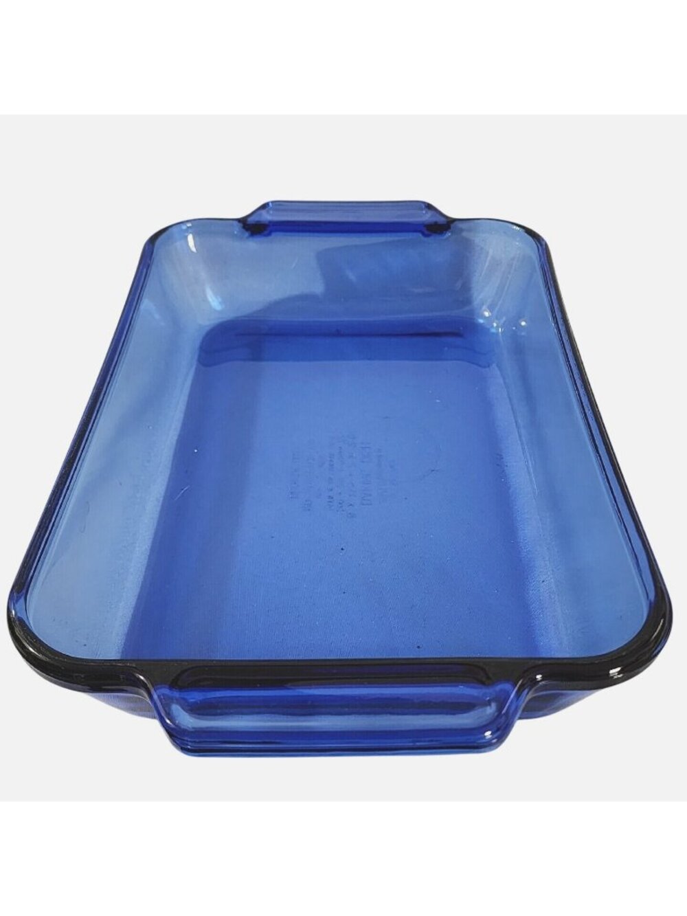 Anchor Hocking Cobalt Rectangular Pan glass 13" dish 3qt flaws priced lower